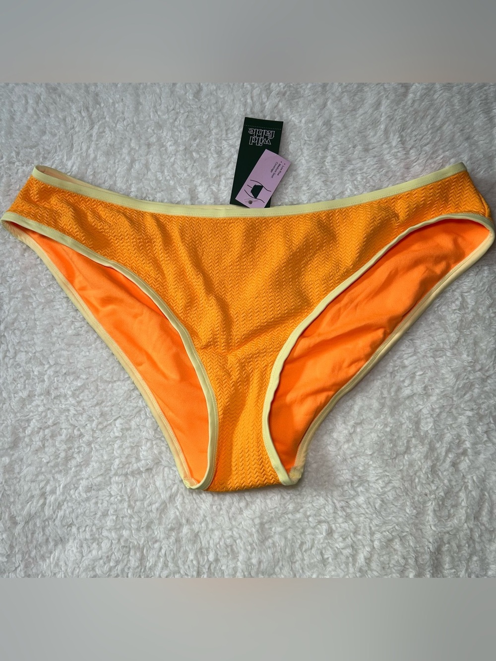 Wild Fable Women’s Orange Textured Low Rise Medium Coverage XL NEW